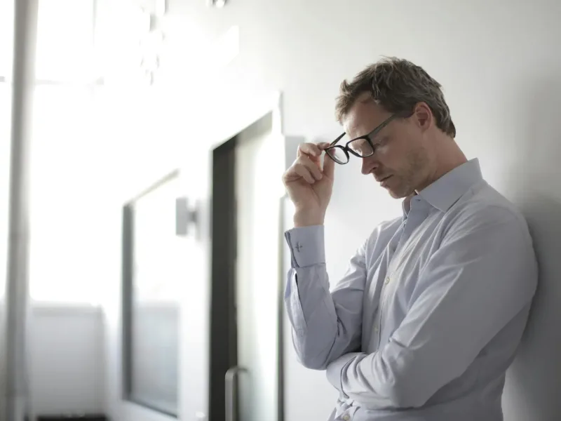 Stressed man